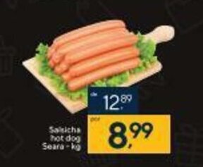 Coop Salsicha Hot Dog Seara 1kg oferta