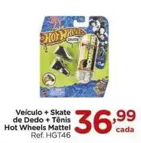 Carrefour Mattel - veículo + skate de dedo + ténis hot wheels oferta