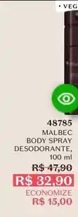 O Boticário O boticario - malbec body spray desodorante oferta