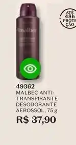 O Boticário Malbec - anti- transpirante desodorante aerossol oferta