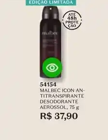 O Boticário Malbec - icon an. titranspirante desodorante aerossol oferta