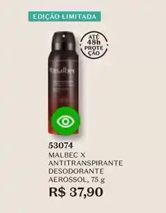 O Boticário Malbec - x antitranspirante desodorante aerossol oferta