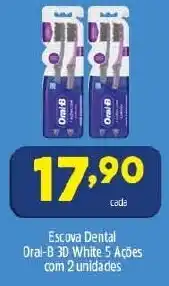 Escova Dental Ora B 3D White 5 Acoes com 2 unidades