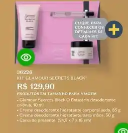 O Boticário Glamour - secrets black oferta