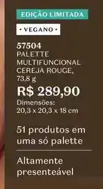 O Boticário Cereja - palette multifuncional rouge oferta