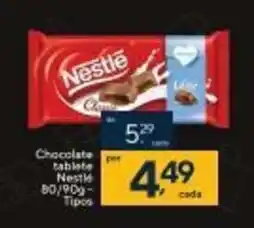 Coop Chocolate Tablete Nestle 80g/90g tipos oferta