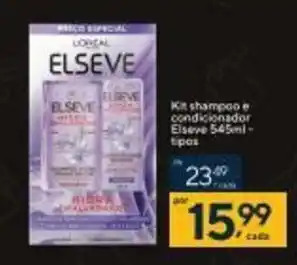 Coop Kit Shampoo e Condicionador Elseve 545ml tipos oferta