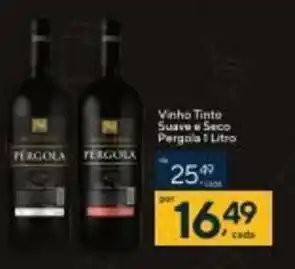 Coop Vinho Tinto Suave e Seco Pergola 1l oferta
