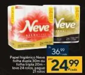 Coop Papel Higiénico Neve folha dupla 30m oferta