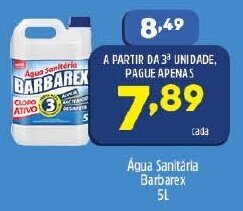 Arena Atacado Agua Sanitaria Barbarex 5L oferta