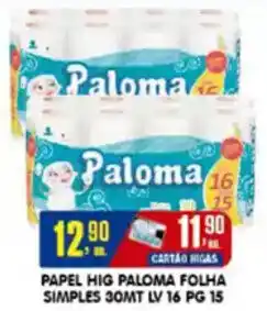 Higa's Supermercado Papel hig paloma folha simples oferta