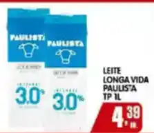 Higa's Supermercado Leite longa vida paulista tp oferta