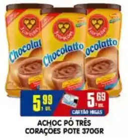 Higa's Supermercado Achoc pó três corações pote oferta