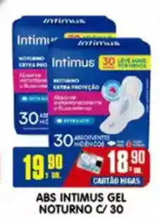 Higa's Supermercado Abs intimus gel noturno c/ 30 oferta