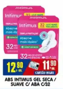 Higa's Supermercado Abs intimus gel seca/ suave c/ aba c/32 oferta