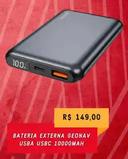 Claro Bateria externa geonav usba usbc 10000mah oferta