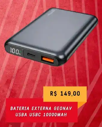 Claro Bateria externa geonav usba usbc 10000mah oferta