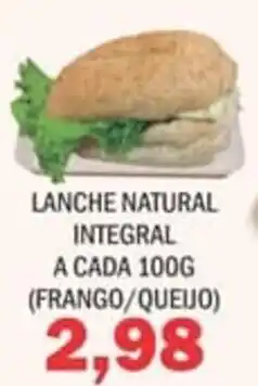 Supermercados Mendonça Lanche natural integral oferta