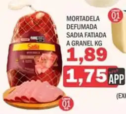 Supermercados Mendonça Mortadela defumada sadia fatiada a granel oferta