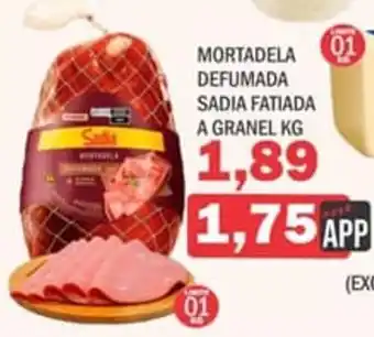 Supermercados Mendonça Mortadela defumada sadia fatiada a granel oferta