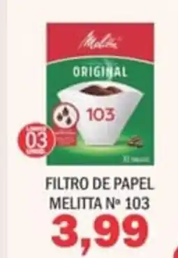 Supermercados Mendonça Filtro de papel melitta nº 103 oferta