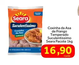 Shibata Supermercados Coxinha da Asa de Frango Temperado Suculentíssimo Seara Pacote oferta