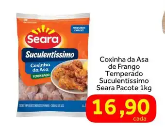 Shibata Supermercados Coxinha da Asa de Frango Temperado Suculentíssimo Seara Pacote oferta