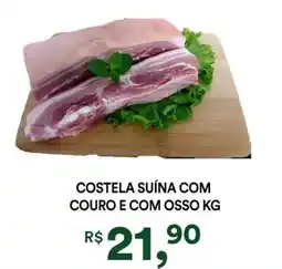 Supermercado Porecatu Costela suína com couro e com osso oferta