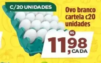 Sj Supermercados Ovo branco cartela c20 unidades oferta