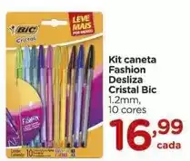 Carrefour Bic - kit caneta fashion desliza cristal oferta