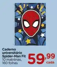 Carrefour Fit - caderno universitário spider-man oferta