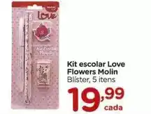 Carrefour Molin - kit escolar love flowers oferta