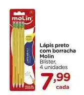 Carrefour Molin - lápis preto com borracha oferta