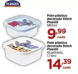 Carrefour Plasutil - pote plástico decorado stitch oferta