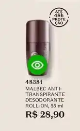 O Boticário Malbec - anti-transpirante desodorante roll-on oferta