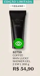 O Boticário Lucky - coffee man shower gel oferta