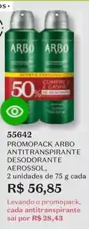 O Boticário Arbo - promopack antitranspirante desodorante aerossol oferta