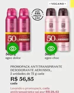 O Boticário Egeo - promopack antitranspirante desodorante aerossol oferta