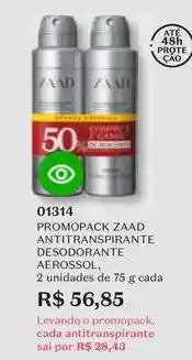 O Boticário Zaad - promopack antitranspirante desodorante aerossol oferta