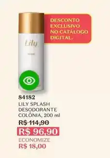 O Boticário Lily - splash desodorante colônia oferta