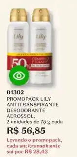 O Boticário Lily - promopack antitranspirante desodorante aerossol oferta