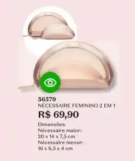 O Boticário Nécessaire feminino 2 em 1 oferta