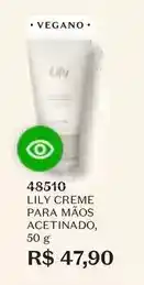 O Boticário Lily - creme para maos acetinado oferta