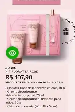 O Boticário Floratta - kit rose oferta