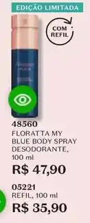 O Boticário Floratta - my blue body spray desodorante oferta