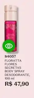 O Boticário Floratta - flores secretas body spray desodorante oferta