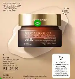 O Boticário Macia - mascara facial reel noturno oferta