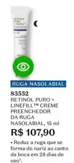 O Boticário O boticario - puro + linefill crème preenchedor da ruga nasoalbal oferta