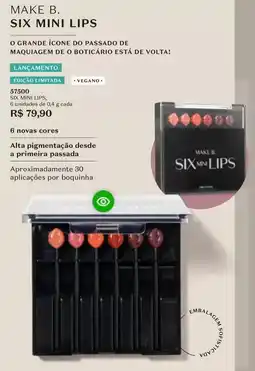 O Boticário Mini - mix b. six lips oferta