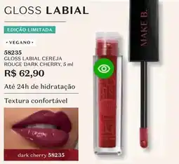 O Boticário Cereja - labial rouge dark cherry oferta